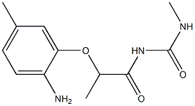 1-[2-(2-amino-5-methylphenoxy)propanoyl]-3-methylurea Struktur