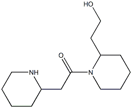 1-[2-(2-hydroxyethyl)piperidin-1-yl]-2-(piperidin-2-yl)ethan-1-one Struktur