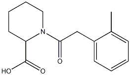 1-[2-(2-methylphenyl)acetyl]piperidine-2-carboxylic acid Struktur