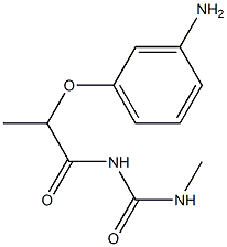 1-[2-(3-aminophenoxy)propanoyl]-3-methylurea Struktur