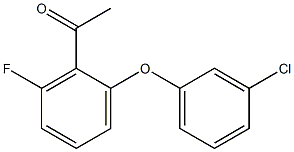 1-[2-(3-chlorophenoxy)-6-fluorophenyl]ethan-1-one Struktur