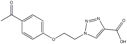 1-[2-(4-acetylphenoxy)ethyl]-1H-1,2,3-triazole-4-carboxylic acid Struktur