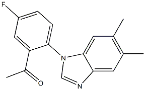 1-[2-(5,6-dimethyl-1H-1,3-benzodiazol-1-yl)-5-fluorophenyl]ethan-1-one Struktur