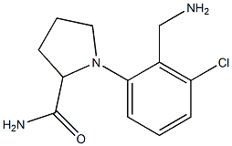 1-[2-(aminomethyl)-3-chlorophenyl]pyrrolidine-2-carboxamide Struktur