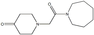 1-[2-(azepan-1-yl)-2-oxoethyl]piperidin-4-one Struktur