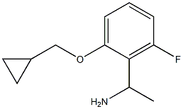 1-[2-(cyclopropylmethoxy)-6-fluorophenyl]ethan-1-amine Struktur