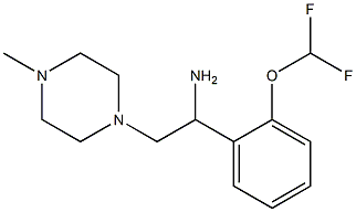 1-[2-(difluoromethoxy)phenyl]-2-(4-methylpiperazin-1-yl)ethanamine Struktur