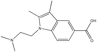 1-[2-(dimethylamino)ethyl]-2,3-dimethyl-1H-indole-5-carboxylic acid Struktur