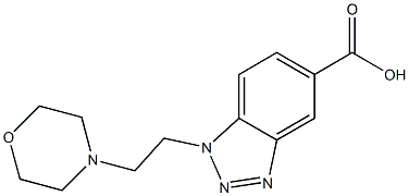 1-[2-(morpholin-4-yl)ethyl]-1H-1,2,3-benzotriazole-5-carboxylic acid Struktur