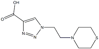 1-[2-(thiomorpholin-4-yl)ethyl]-1H-1,2,3-triazole-4-carboxylic acid Struktur