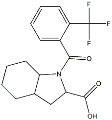 1-[2-(trifluoromethyl)benzoyl]octahydro-1H-indole-2-carboxylic acid Struktur