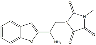 1-[2-amino-2-(1-benzofuran-2-yl)ethyl]-3-methylimidazolidine-2,4,5-trione Struktur