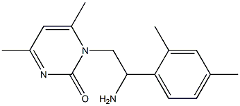 1-[2-amino-2-(2,4-dimethylphenyl)ethyl]-4,6-dimethylpyrimidin-2(1H)-one Struktur