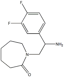 1-[2-amino-2-(3,4-difluorophenyl)ethyl]azepan-2-one Struktur