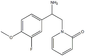 1-[2-amino-2-(3-fluoro-4-methoxyphenyl)ethyl]-1,2-dihydropyridin-2-one Struktur