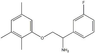 1-[2-amino-2-(3-fluorophenyl)ethoxy]-2,3,5-trimethylbenzene Struktur