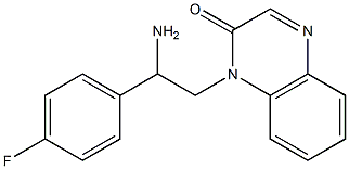 1-[2-amino-2-(4-fluorophenyl)ethyl]-1,2-dihydroquinoxalin-2-one Struktur