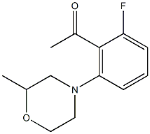 1-[2-fluoro-6-(2-methylmorpholin-4-yl)phenyl]ethan-1-one Struktur