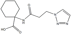 1-[3-(1H-1,2,3-triazol-1-yl)propanamido]cyclohexane-1-carboxylic acid Struktur