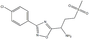 1-[3-(4-chlorophenyl)-1,2,4-oxadiazol-5-yl]-3-methanesulfonylpropan-1-amine Struktur