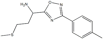 1-[3-(4-methylphenyl)-1,2,4-oxadiazol-5-yl]-3-(methylsulfanyl)propan-1-amine Struktur