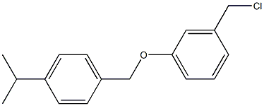 1-[3-(chloromethyl)phenoxymethyl]-4-(propan-2-yl)benzene Struktur