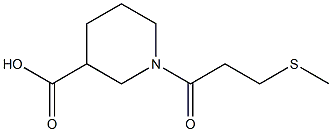 1-[3-(methylsulfanyl)propanoyl]piperidine-3-carboxylic acid Struktur