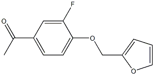 1-[3-fluoro-4-(furan-2-ylmethoxy)phenyl]ethan-1-one Struktur