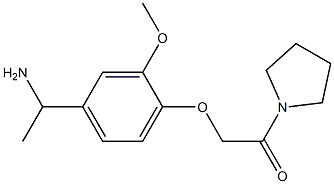 1-[3-methoxy-4-(2-oxo-2-pyrrolidin-1-ylethoxy)phenyl]ethanamine Struktur