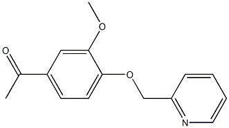 1-[3-methoxy-4-(pyridin-2-ylmethoxy)phenyl]ethanone Struktur