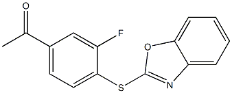 1-[4-(1,3-benzoxazol-2-ylsulfanyl)-3-fluorophenyl]ethan-1-one Struktur