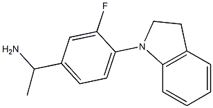 1-[4-(2,3-dihydro-1H-indol-1-yl)-3-fluorophenyl]ethan-1-amine Struktur