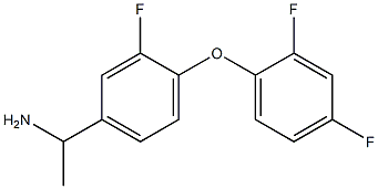 1-[4-(2,4-difluorophenoxy)-3-fluorophenyl]ethan-1-amine Struktur