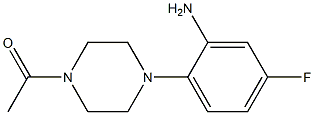 1-[4-(2-amino-4-fluorophenyl)piperazin-1-yl]ethan-1-one Struktur