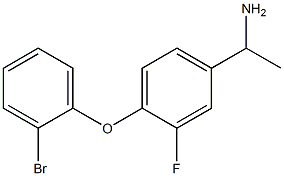 1-[4-(2-bromophenoxy)-3-fluorophenyl]ethan-1-amine Struktur