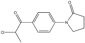 1-[4-(2-chloropropanoyl)phenyl]pyrrolidin-2-one Struktur