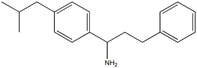 1-[4-(2-methylpropyl)phenyl]-3-phenylpropan-1-amine Struktur