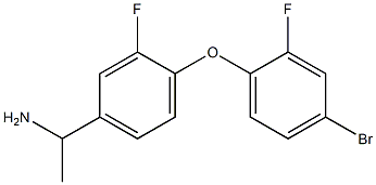 1-[4-(4-bromo-2-fluorophenoxy)-3-fluorophenyl]ethan-1-amine Struktur