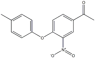 1-[4-(4-methylphenoxy)-3-nitrophenyl]ethan-1-one Struktur