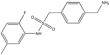 1-[4-(aminomethyl)phenyl]-N-(2-fluoro-5-methylphenyl)methanesulfonamide Struktur