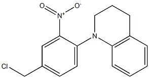 1-[4-(chloromethyl)-2-nitrophenyl]-1,2,3,4-tetrahydroquinoline Struktur