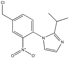 1-[4-(chloromethyl)-2-nitrophenyl]-2-(propan-2-yl)-1H-imidazole Struktur