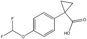 1-[4-(difluoromethoxy)phenyl]cyclopropane-1-carboxylic acid Struktur