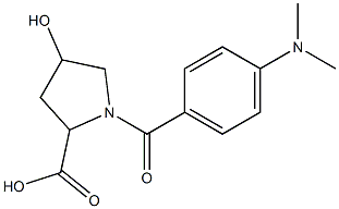 1-[4-(dimethylamino)benzoyl]-4-hydroxypyrrolidine-2-carboxylic acid Struktur