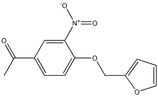 1-[4-(furan-2-ylmethoxy)-3-nitrophenyl]ethan-1-one Struktur