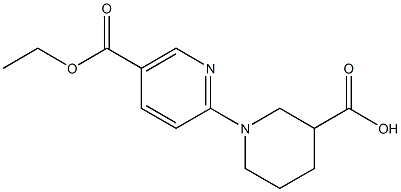 1-[5-(ethoxycarbonyl)pyridin-2-yl]piperidine-3-carboxylic acid Struktur