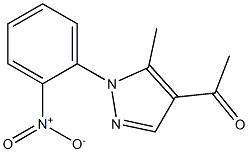 1-[5-methyl-1-(2-nitrophenyl)-1H-pyrazol-4-yl]ethan-1-one Struktur