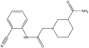 1-{[(2-cyanophenyl)carbamoyl]methyl}piperidine-3-carboxamide Struktur