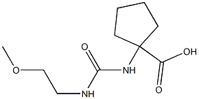 1-{[(2-methoxyethyl)carbamoyl]amino}cyclopentane-1-carboxylic acid Struktur