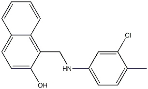 1-{[(3-chloro-4-methylphenyl)amino]methyl}naphthalen-2-ol Struktur